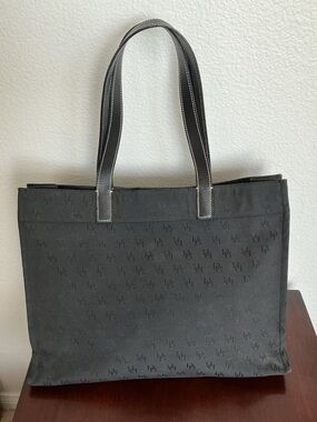 Dooney & Bourke Black Monogram Canvas Tote Bag